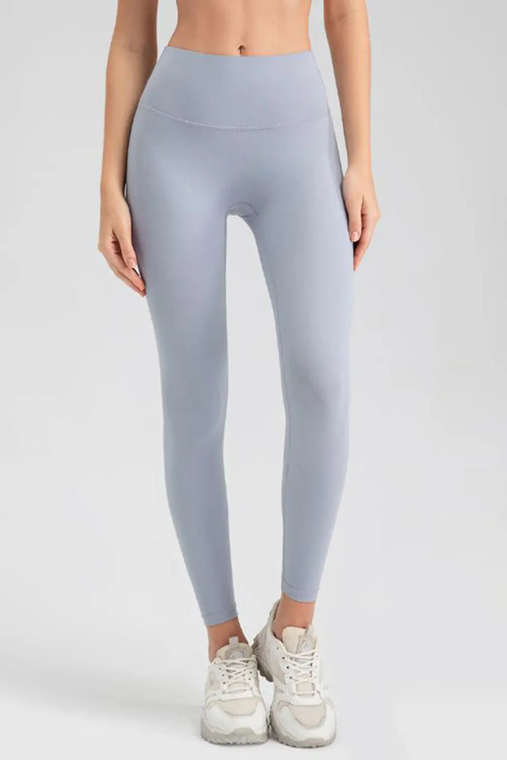 Wide waistband high-rise stretch sport leggings