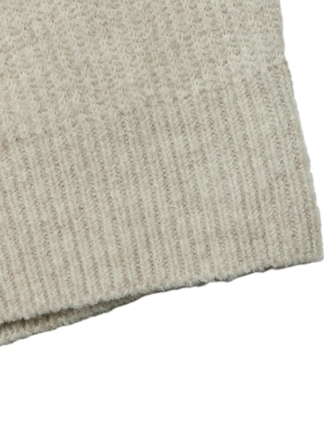 Contrast trim ribbed knit polo sweater with dropped shoulders