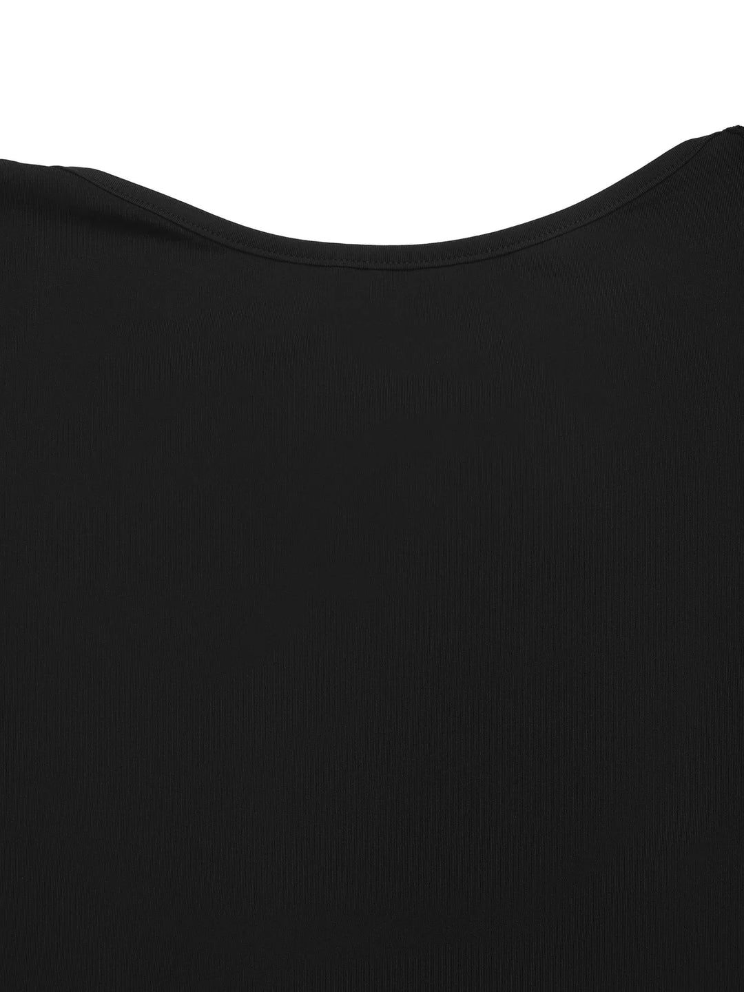 Boat neck cap-sleeve fitted top with lace detail