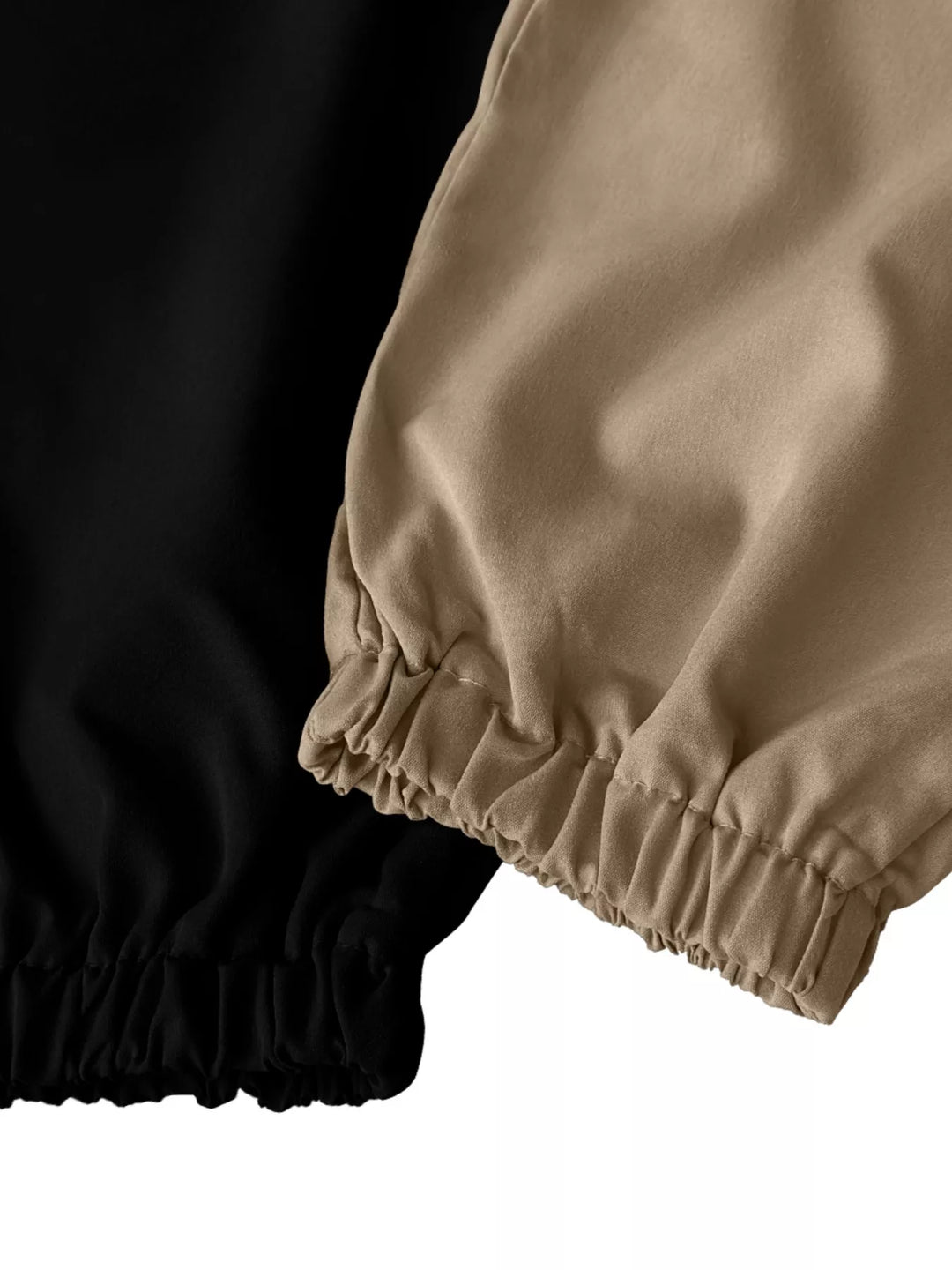 Elastic waist cargo jogger pants with flap pockets, 2-piece set