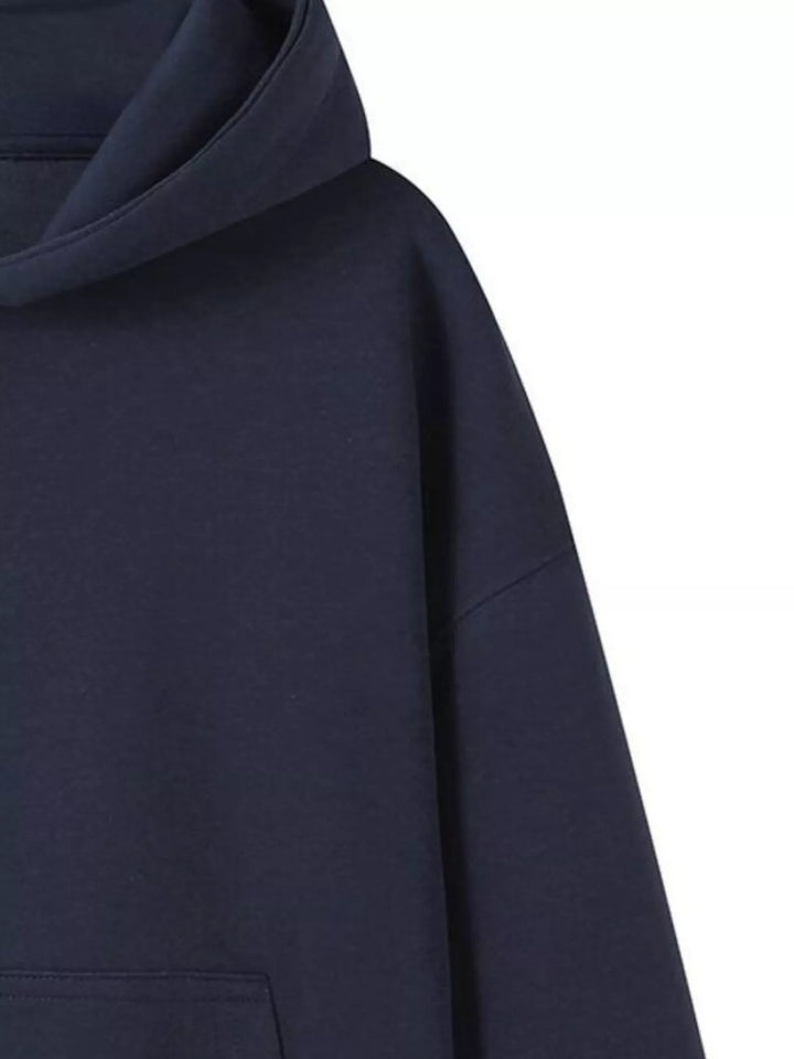 Zip-up hoodie with front pockets and ribbed cuffs
