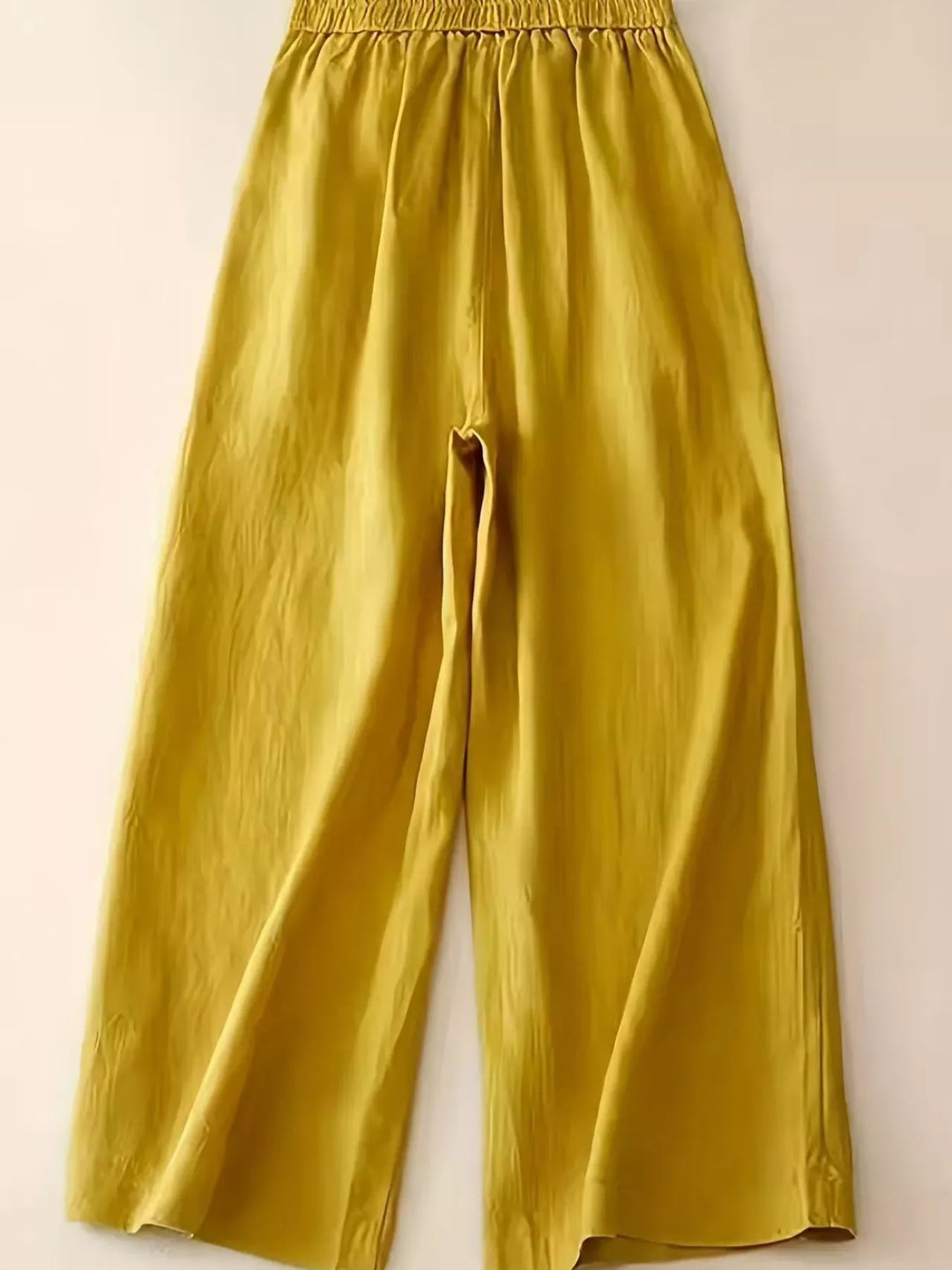 High-rise wide-leg pants with sailor button detail