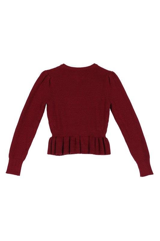 Peplum sweater top - Azoroh
