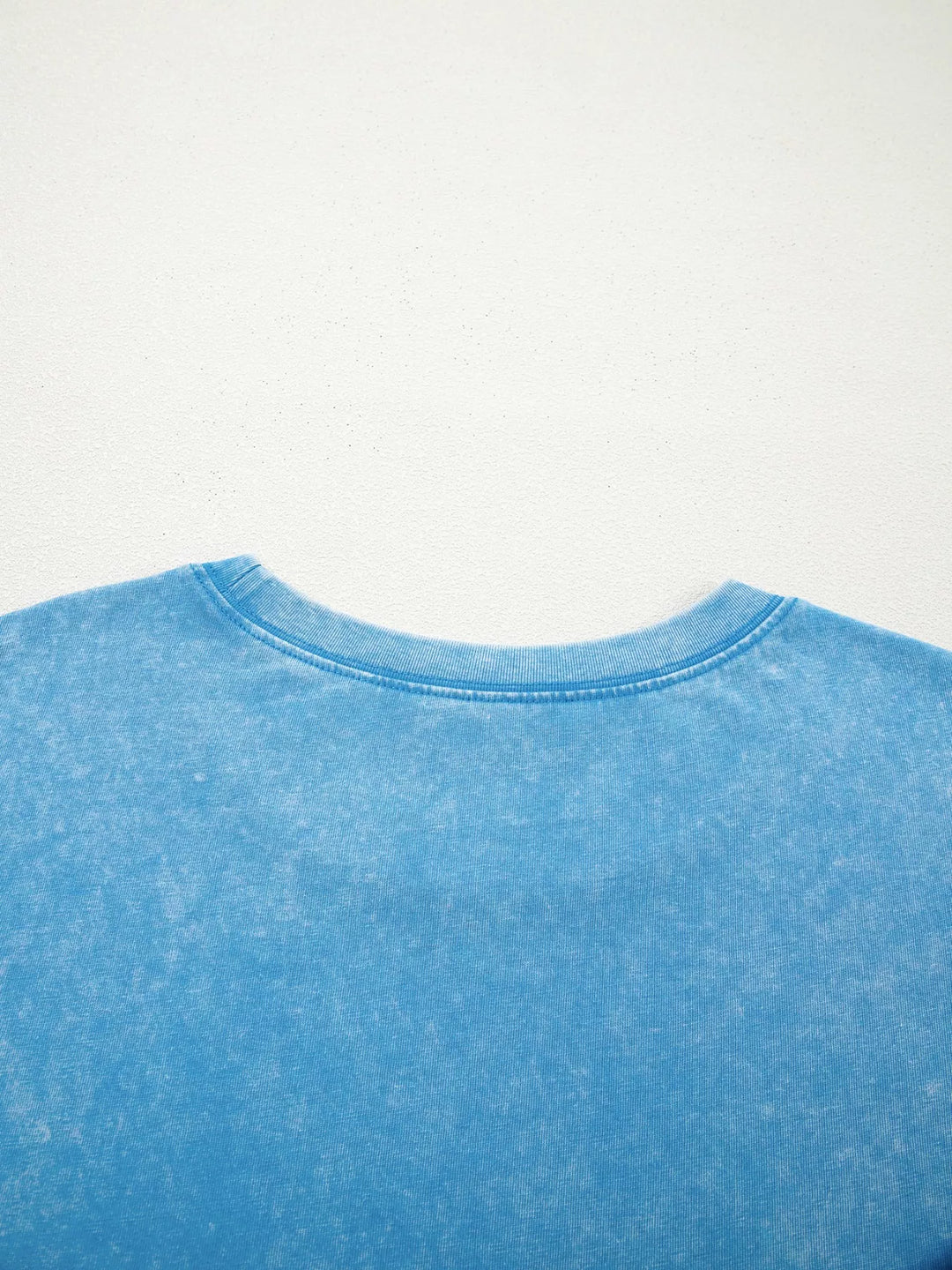 Mineral wash oversized drop-shoulder crew neck tee