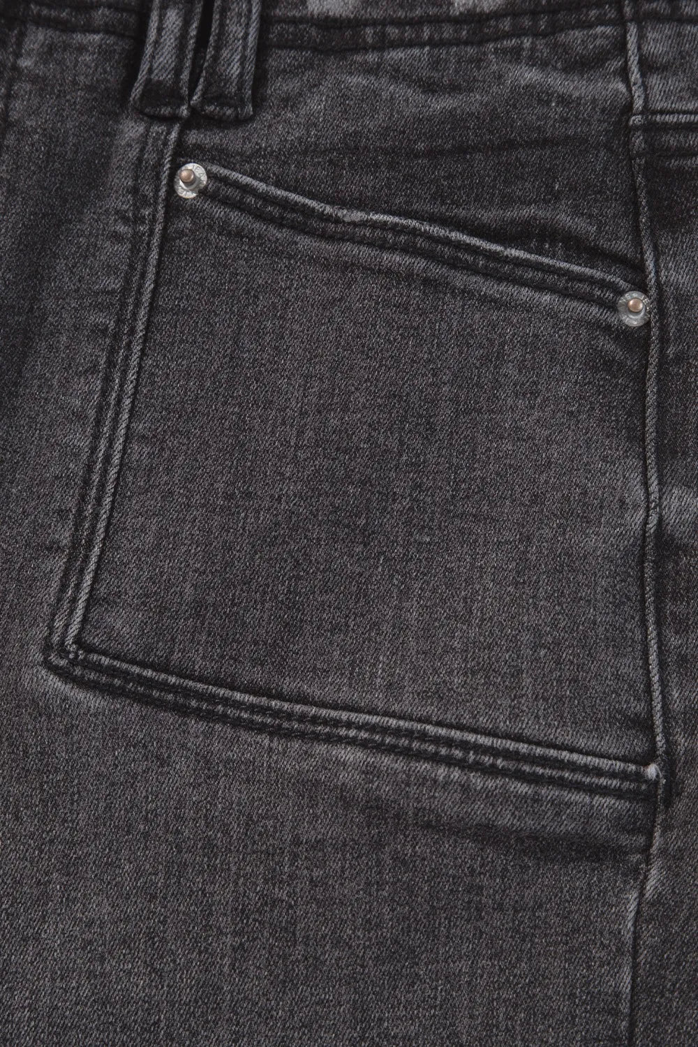 Vintage wash high-rise wide-leg jeans with patch pockets