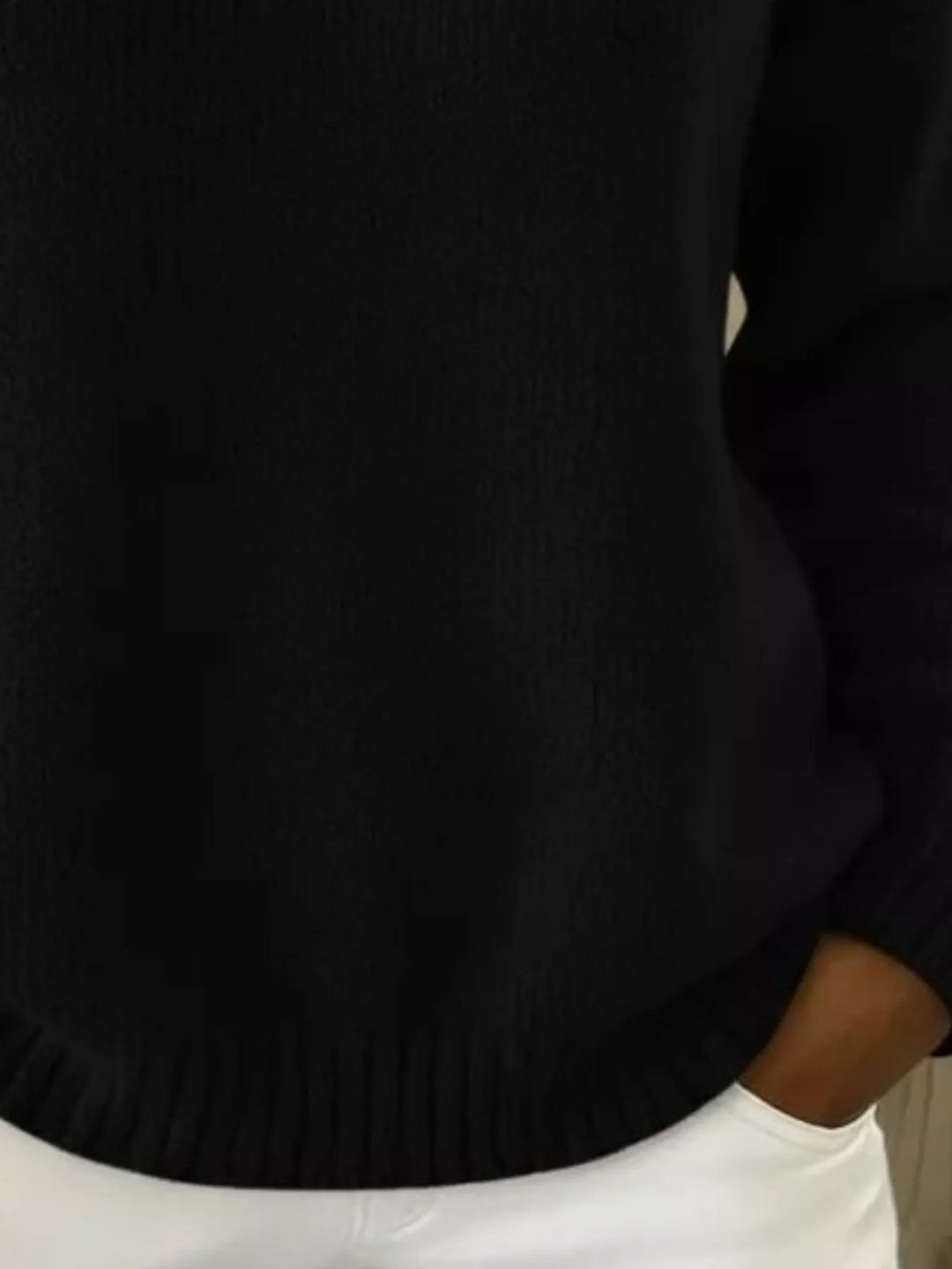 Dropped shoulder polo collar button knit sweater