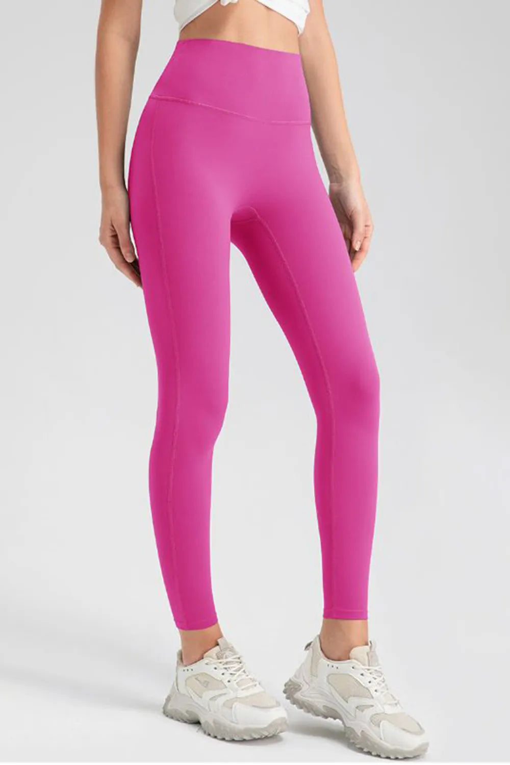 High-waisted skinny active leggings with wide waistband