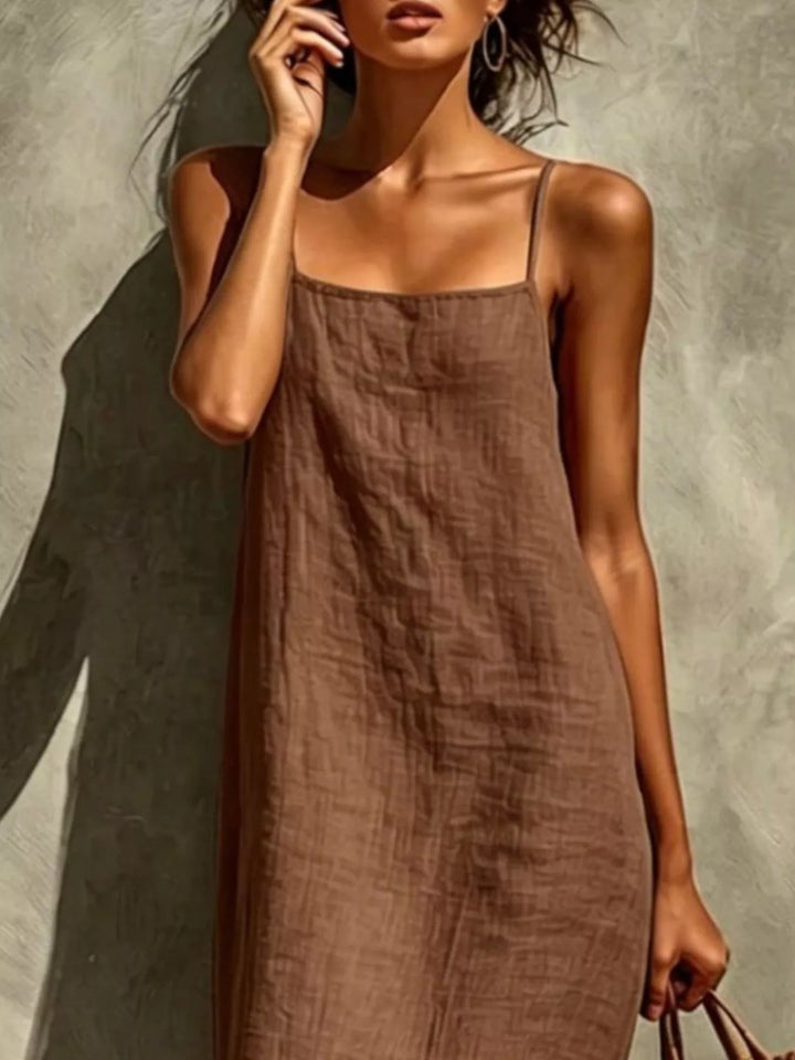 Spaghetti strap square neck relaxed maxi dress