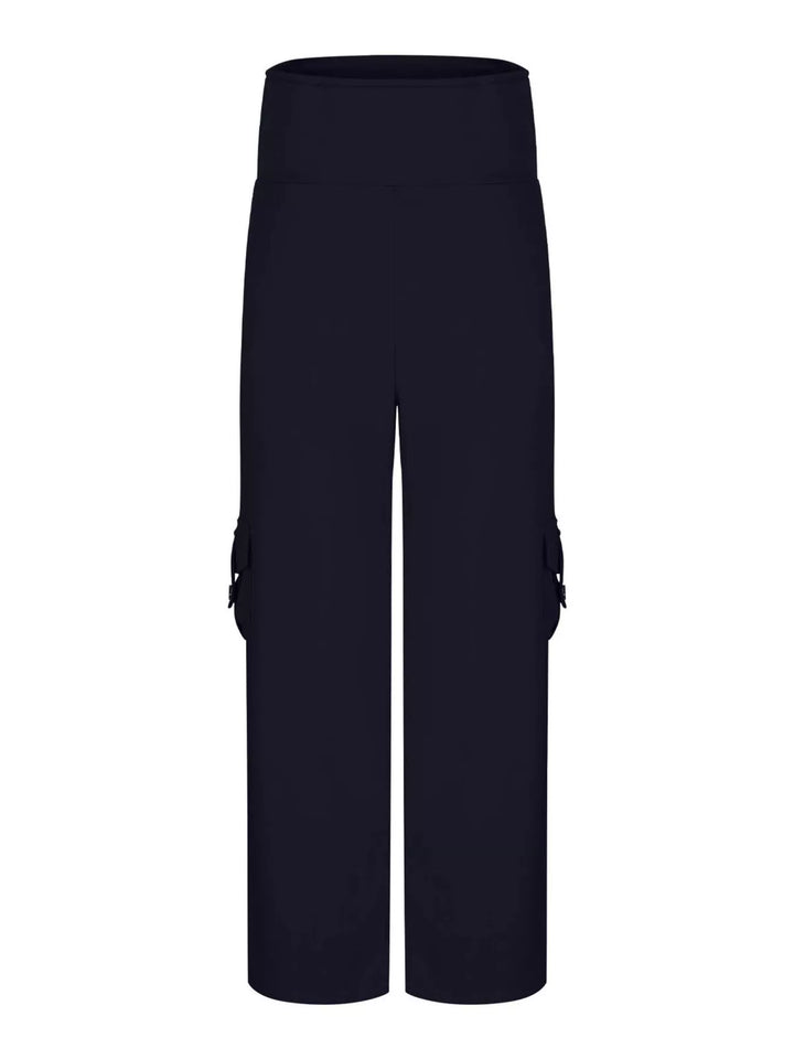High-rise flare yoga pants with cargo pockets