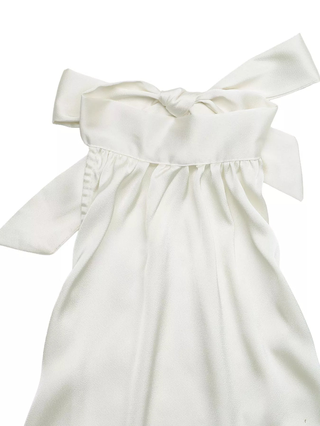 Gathered satin halter neck crop top