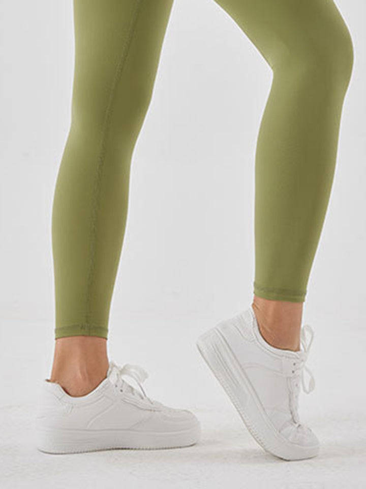 Wide waistband high-rise workout leggings