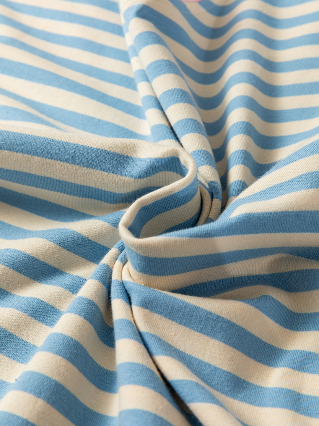 Striped oversized drop-shoulder crew neck t-shirt