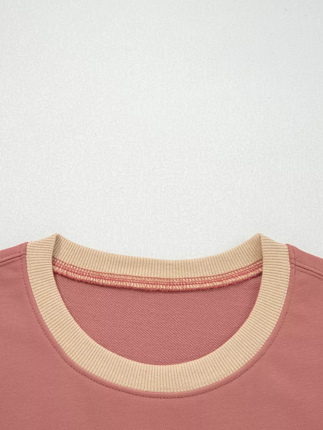 Star patch drop-shoulder sweatshirt with contrast panels