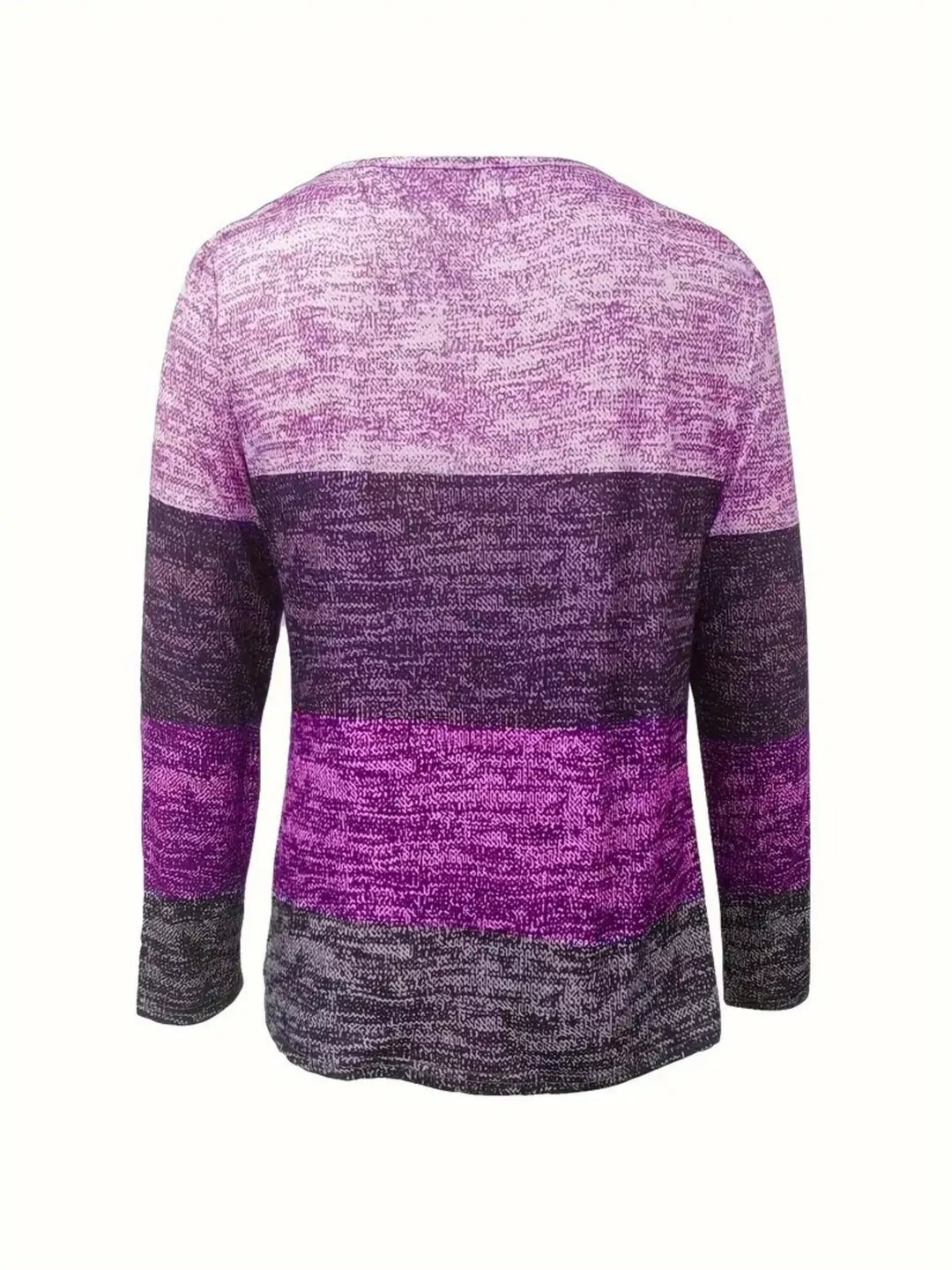 Quarter-zip colorblock stripe long sleeve top