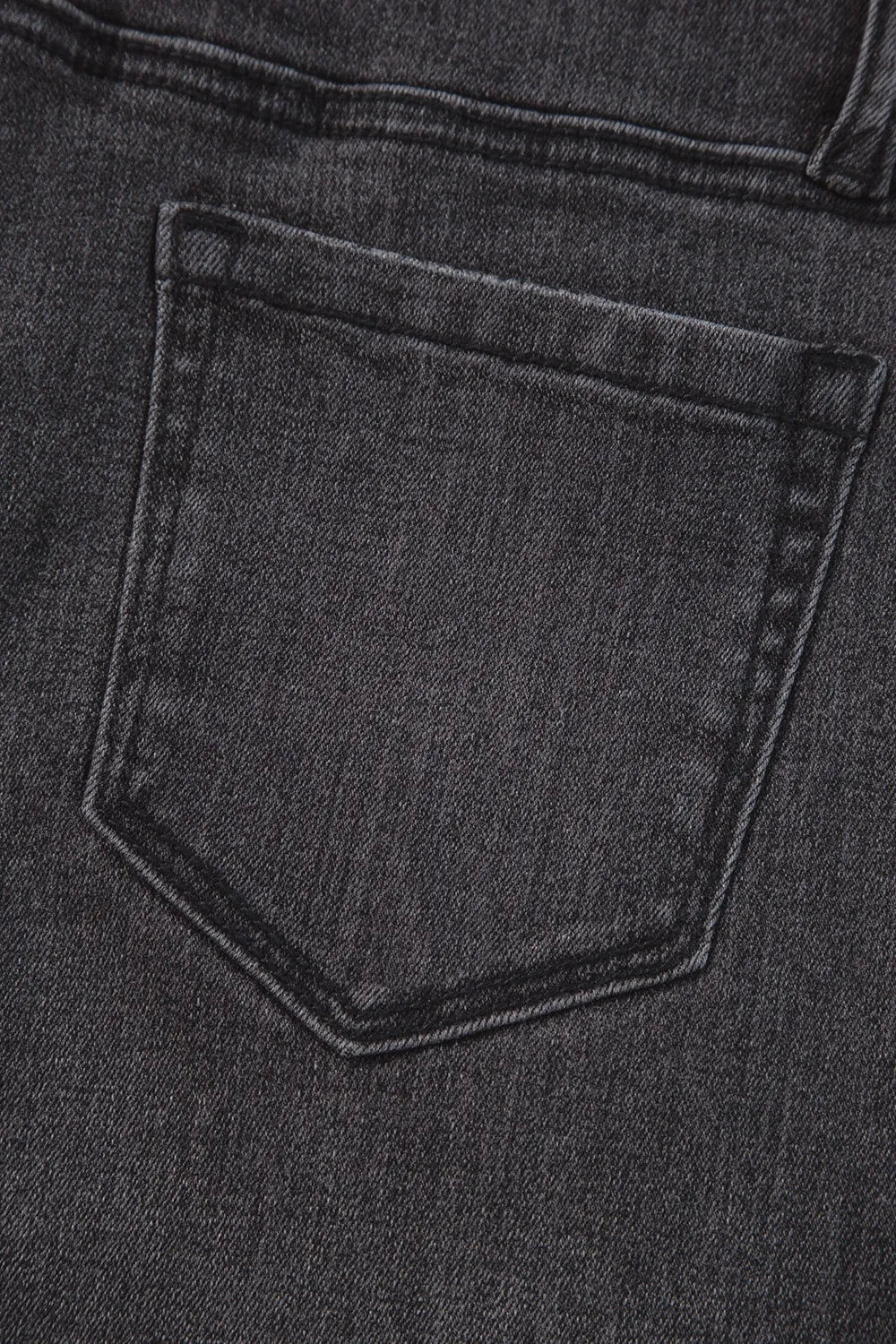Vintage wash high-rise wide-leg jeans with patch pockets