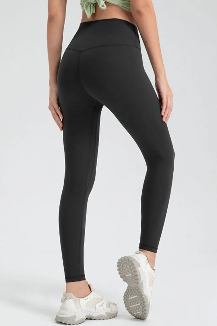Wide waistband high-rise workout leggings