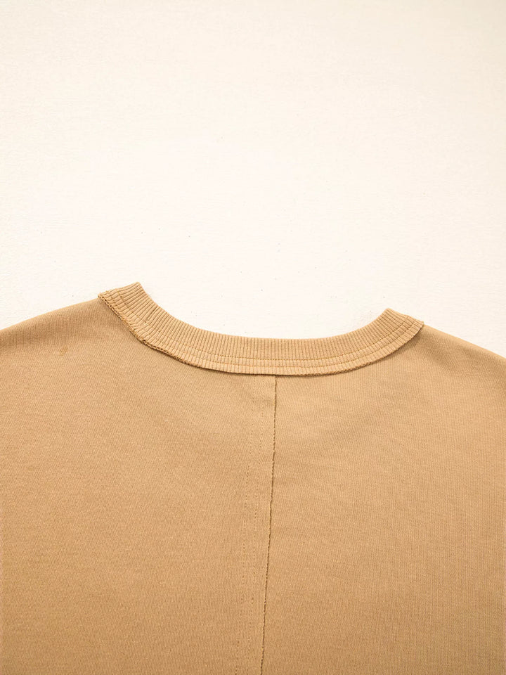 Floral heart patch mineral wash crewneck sweatshirt