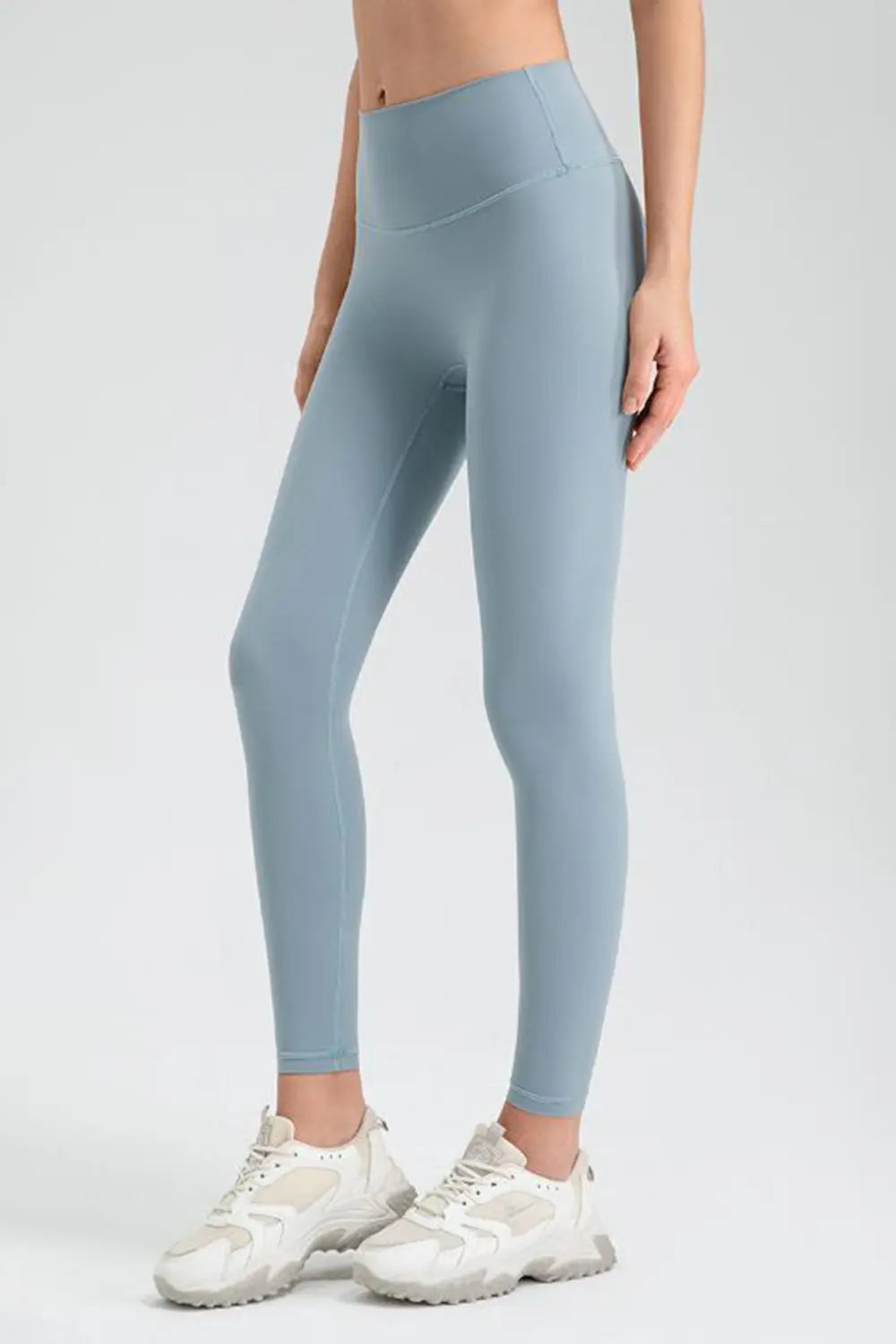 Wide waistband high-rise stretch sport leggings