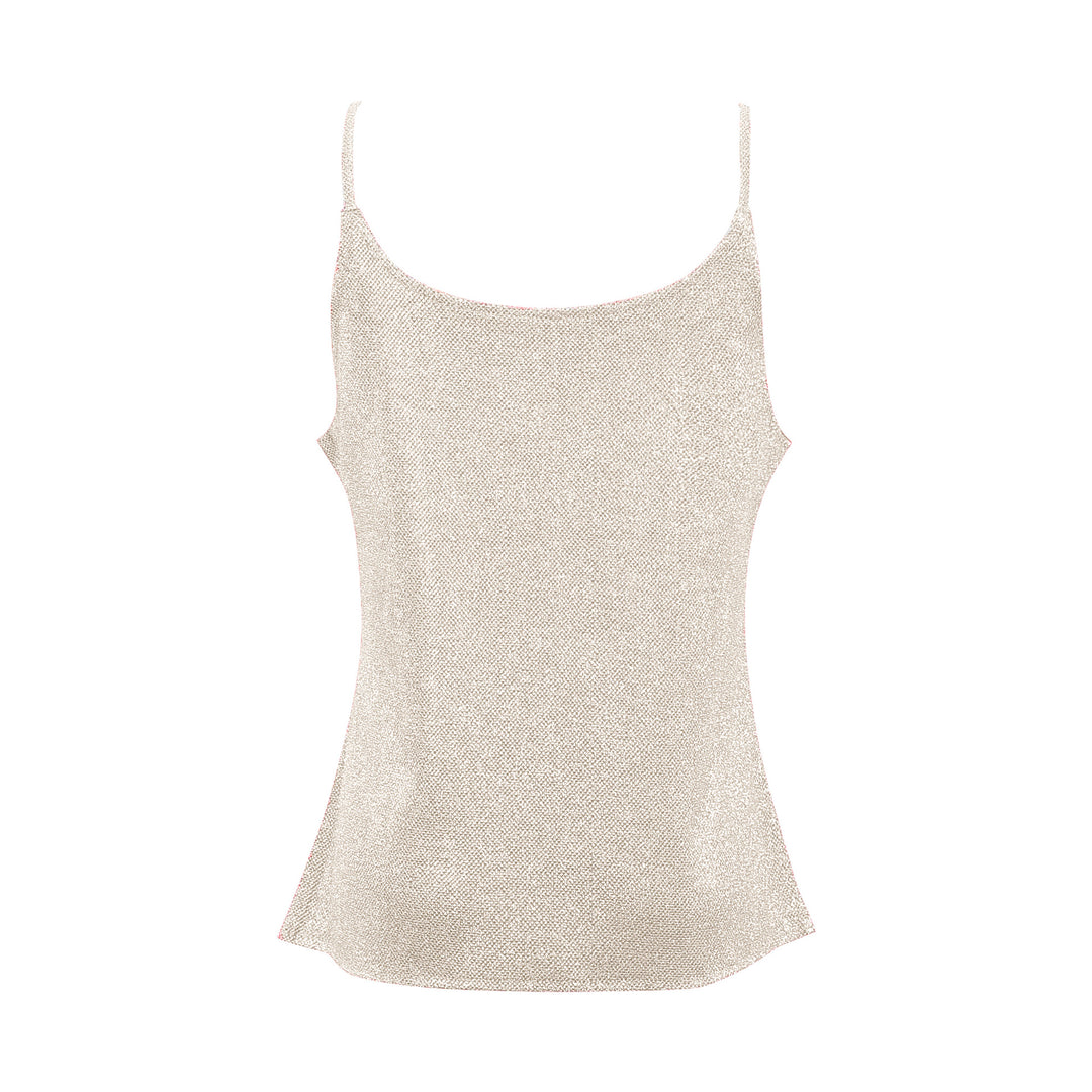 Sequin V-neck cami tank with adjustable straps