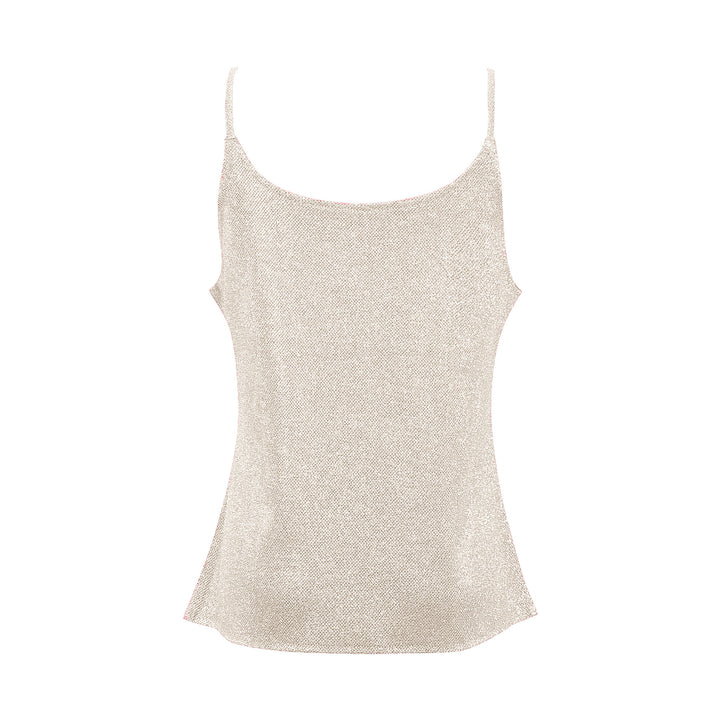 Sequin V-neck cami tank with adjustable straps