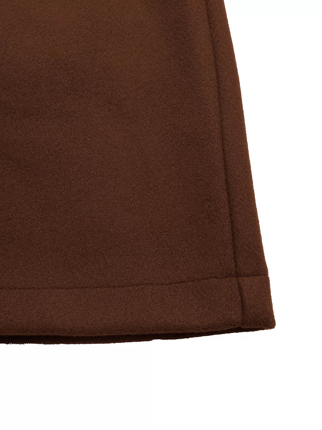 Double-breasted belted longline coat with notch lapel