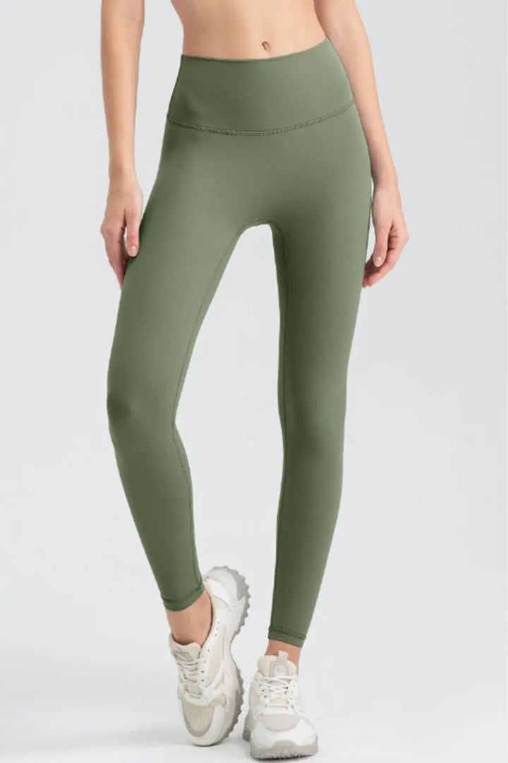 Moss Wide waistband high-rise stretch sport leggings