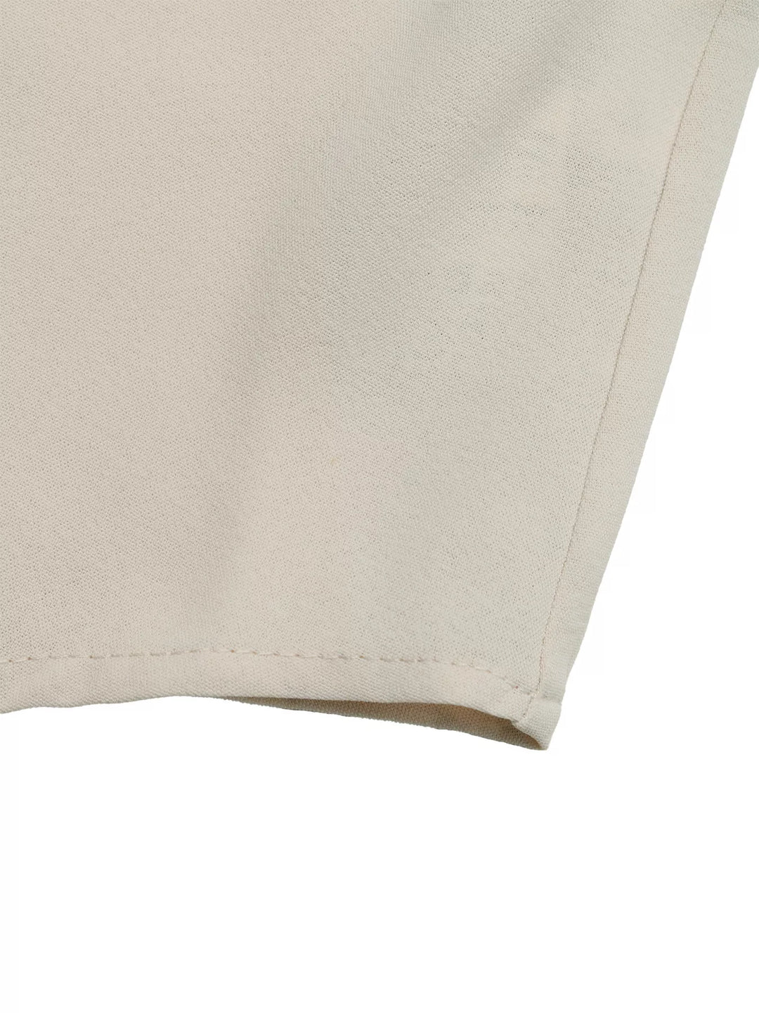 Ruffle sleeve tie-neck button-down blouse