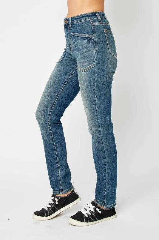 Judy Blue high-waist skinny jeans with patch pockets
