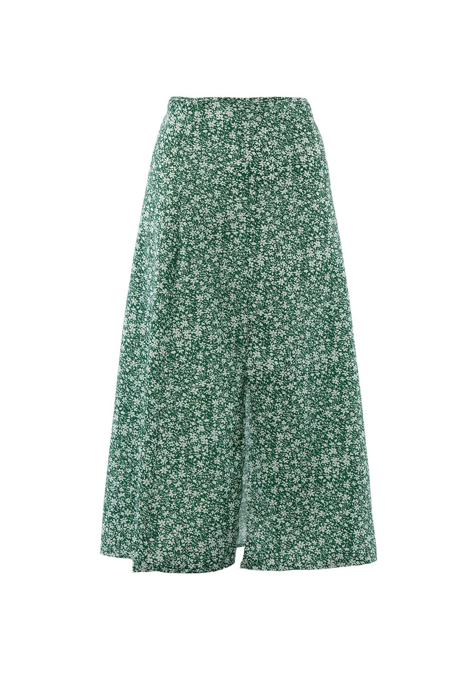 Floral midi skirt with slit - Azoroh