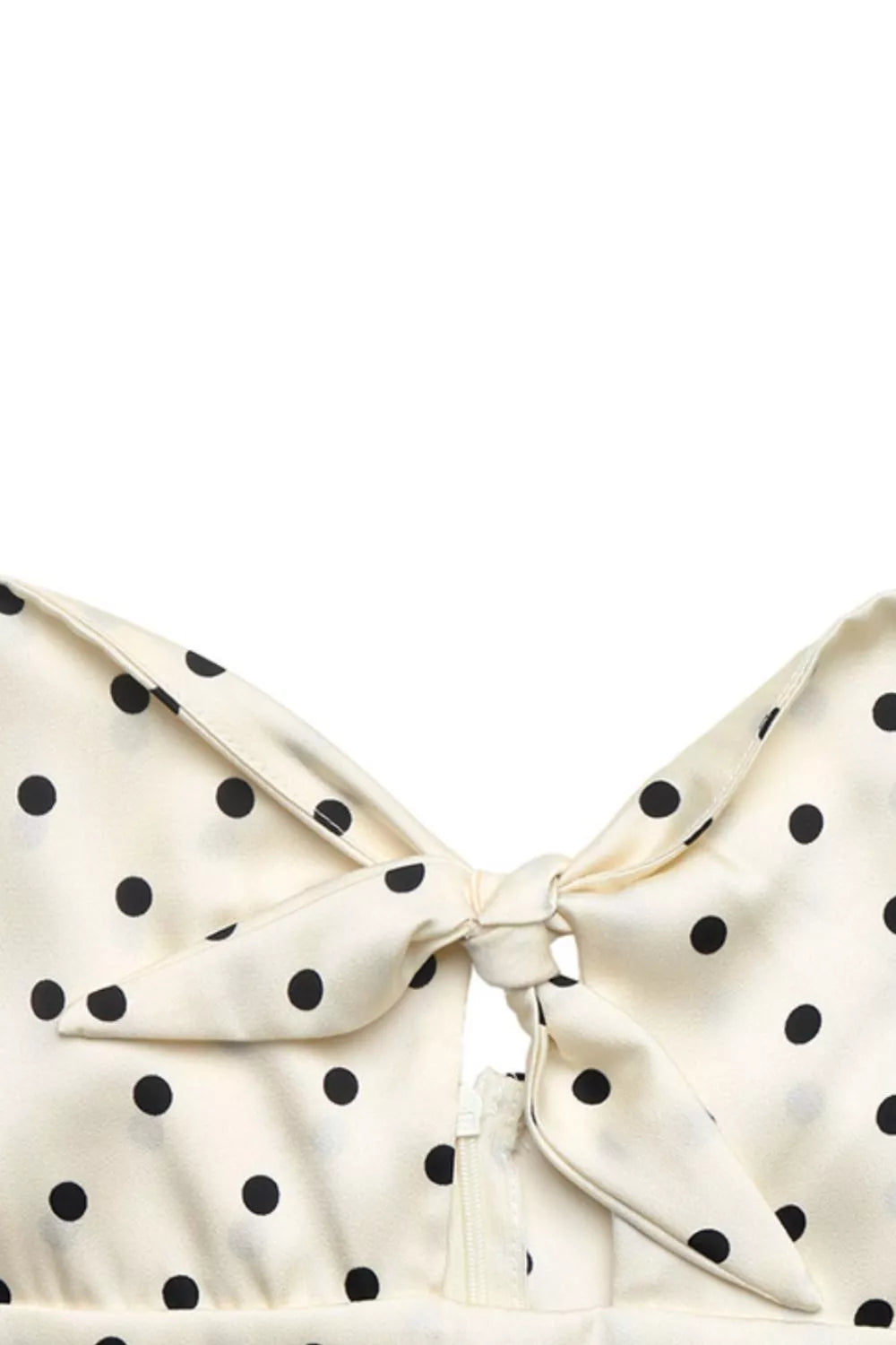 Polka dot tie-front cutout tiered maxi dress