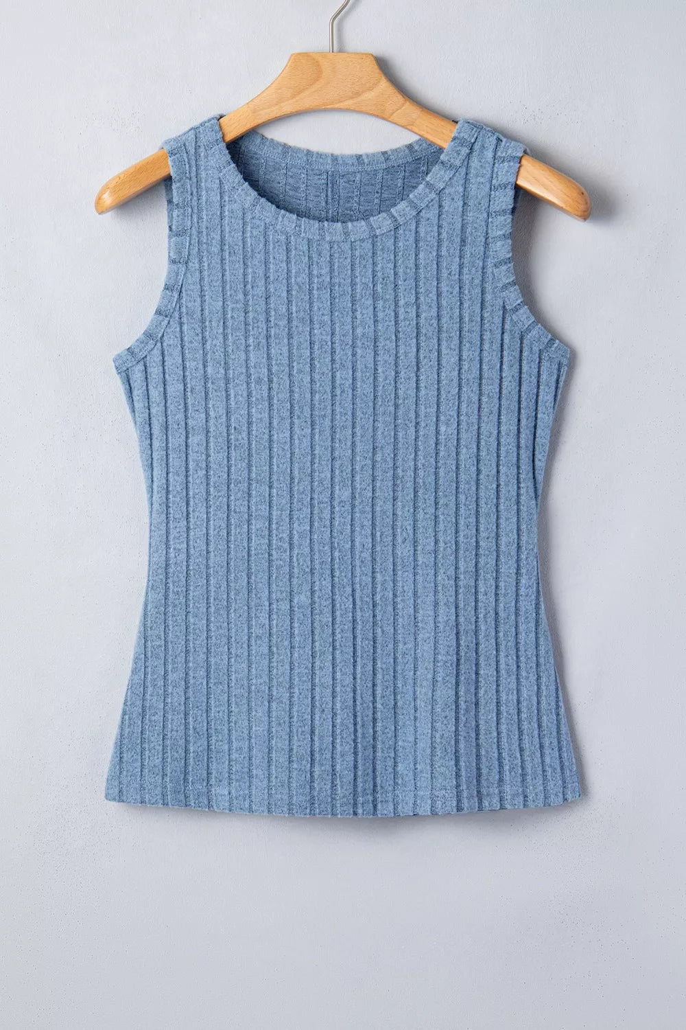 Slim ribbed mineral wash tank top