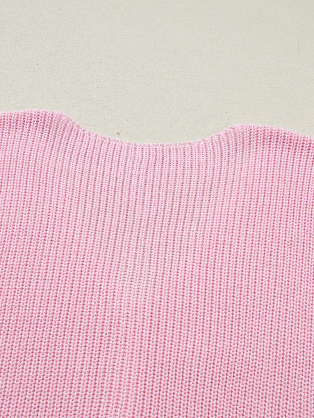 V-neck button-front knit sweater vest with patch pockets