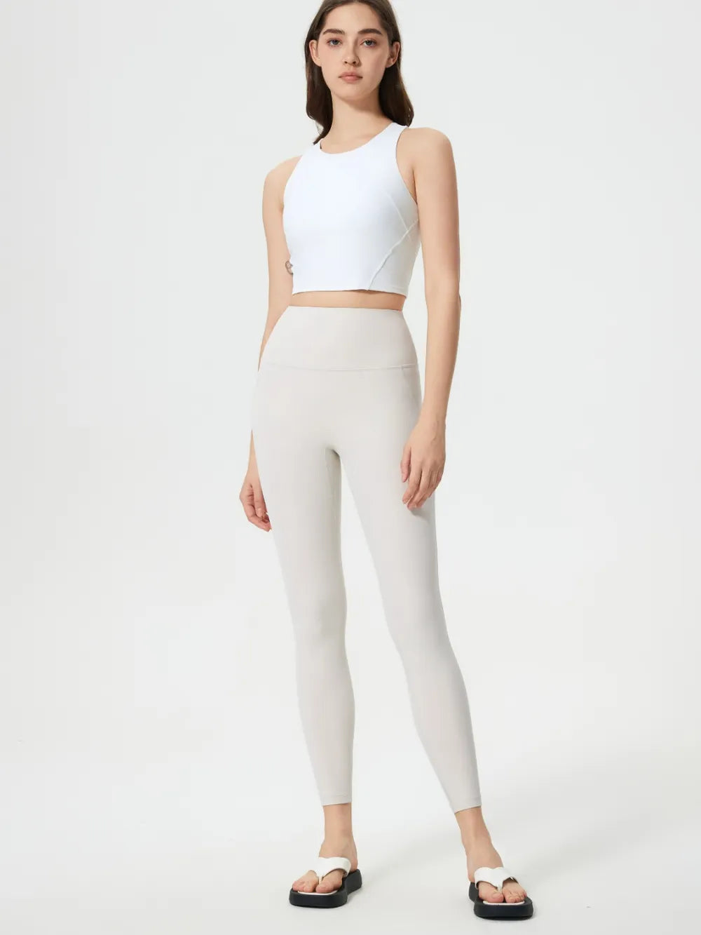 Wide waistband high-rise active leggings