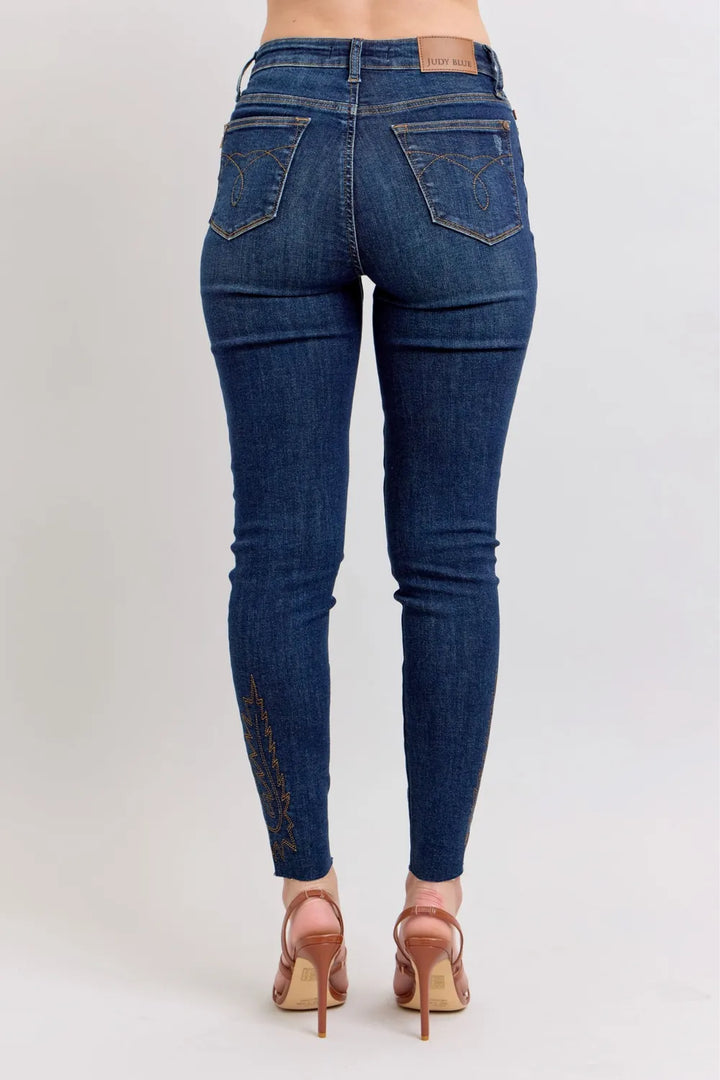 Judy Blue embroidered high-rise skinny jeans