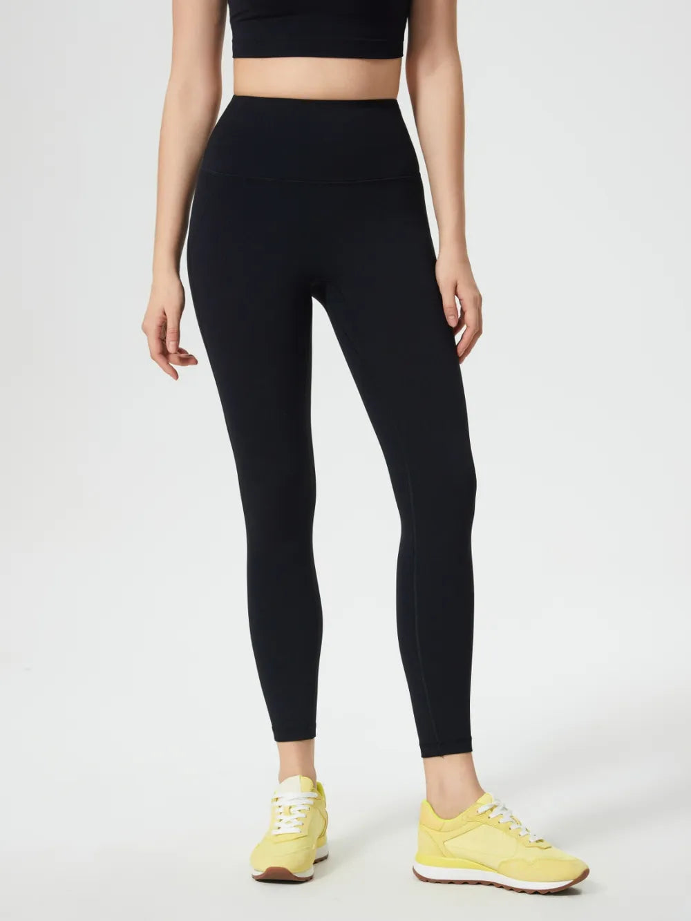 Wide waistband high-rise active leggings