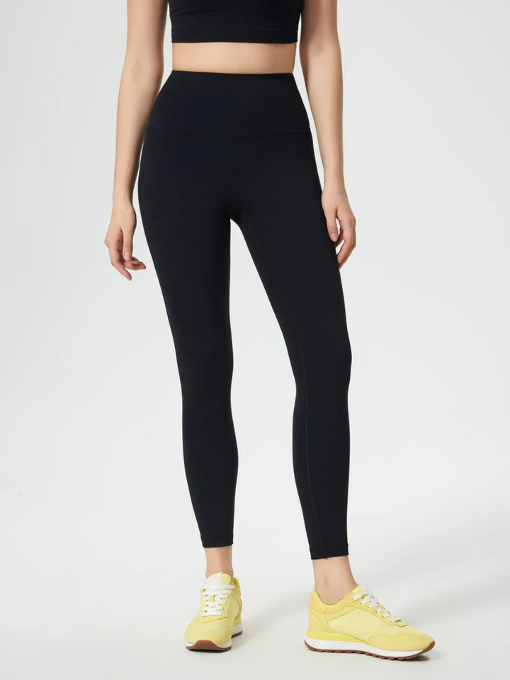Wide waistband high-rise active leggings