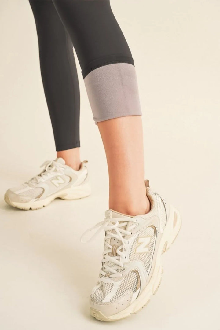 Fleece-lined high-waisted leggings