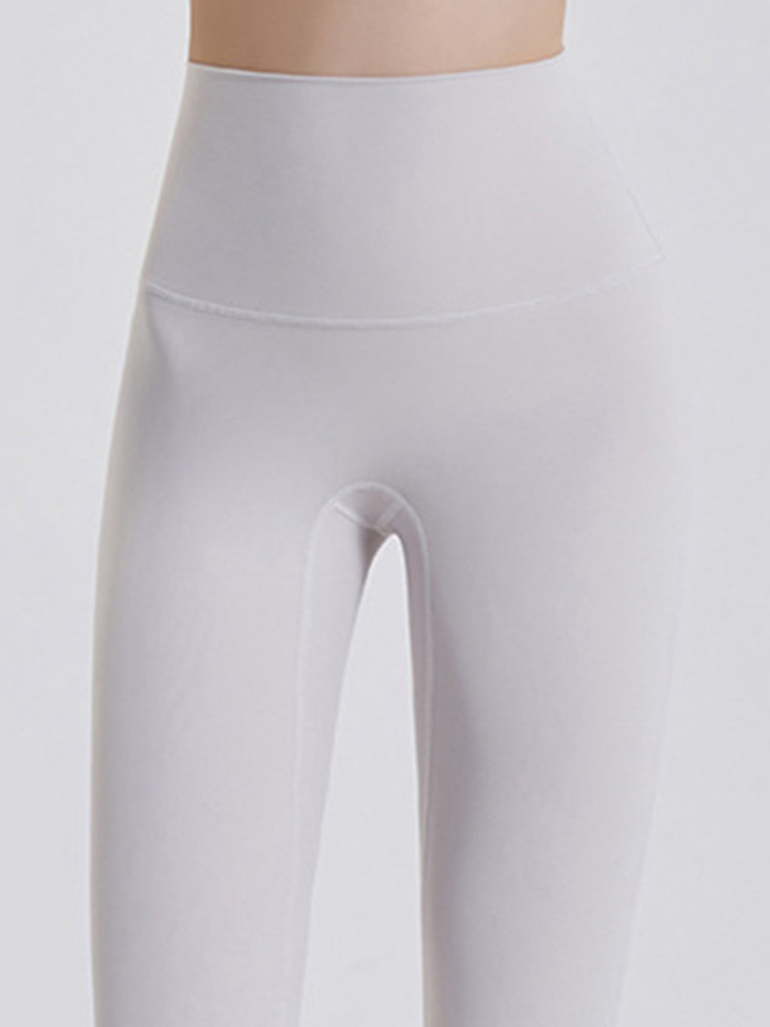 High-rise sports leggings with wide yoke waistband