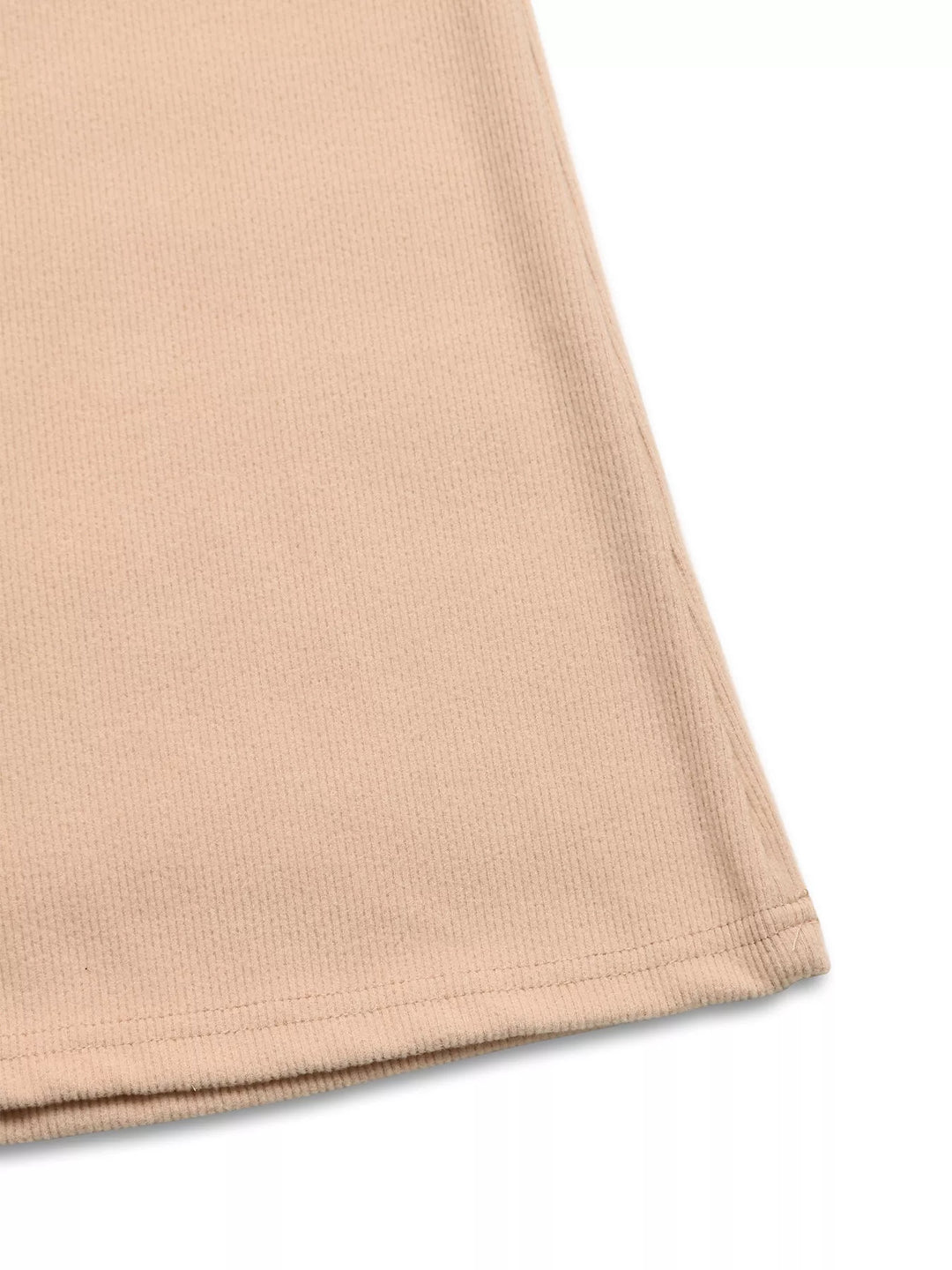 Ribbed knit hoodie and wide-leg pants two-piece set
