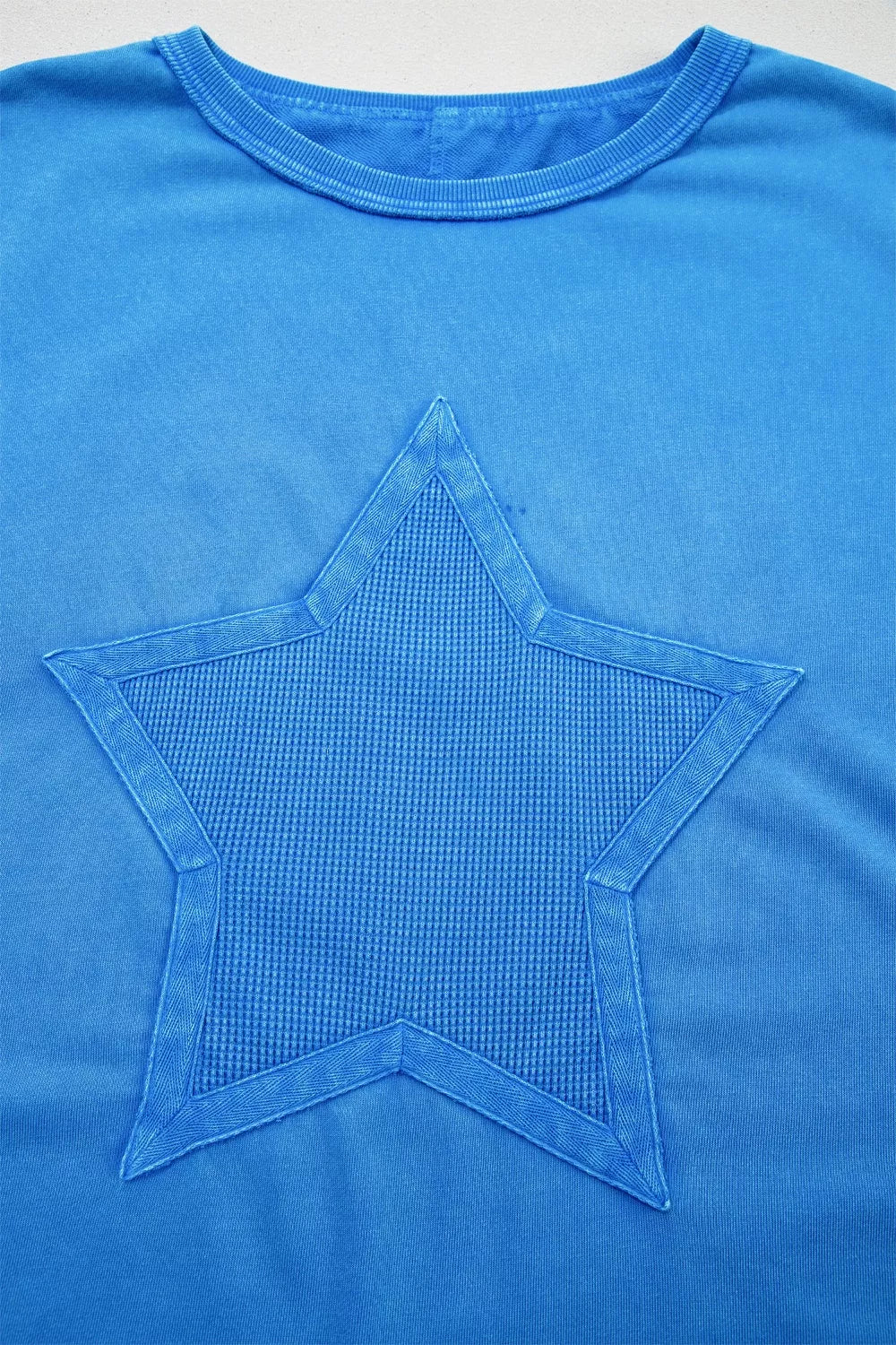 Mineral wash star patchwork oversized tee