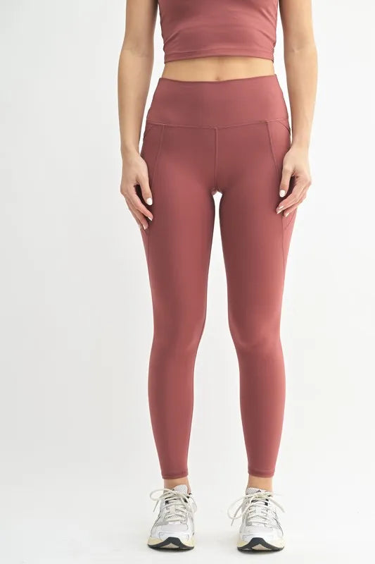 RED PEAR High-waisted sculpting leggings with side pockets