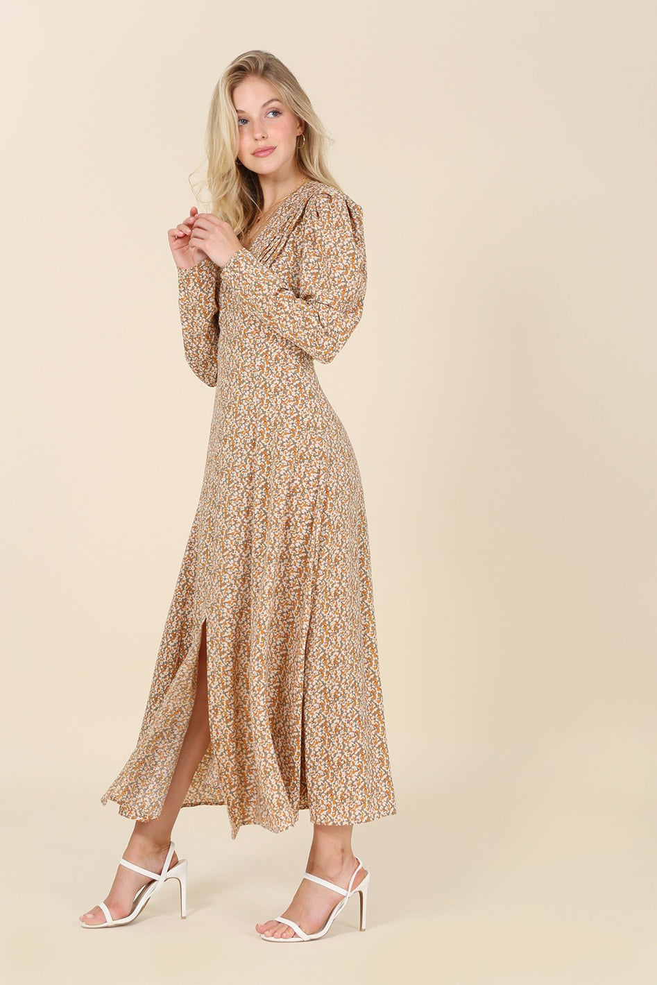 Fit and Flare floral maxi dress - Azoroh