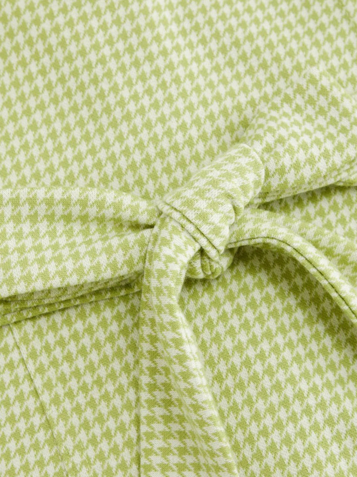 Sleeveless gingham button-front A-line mini dress