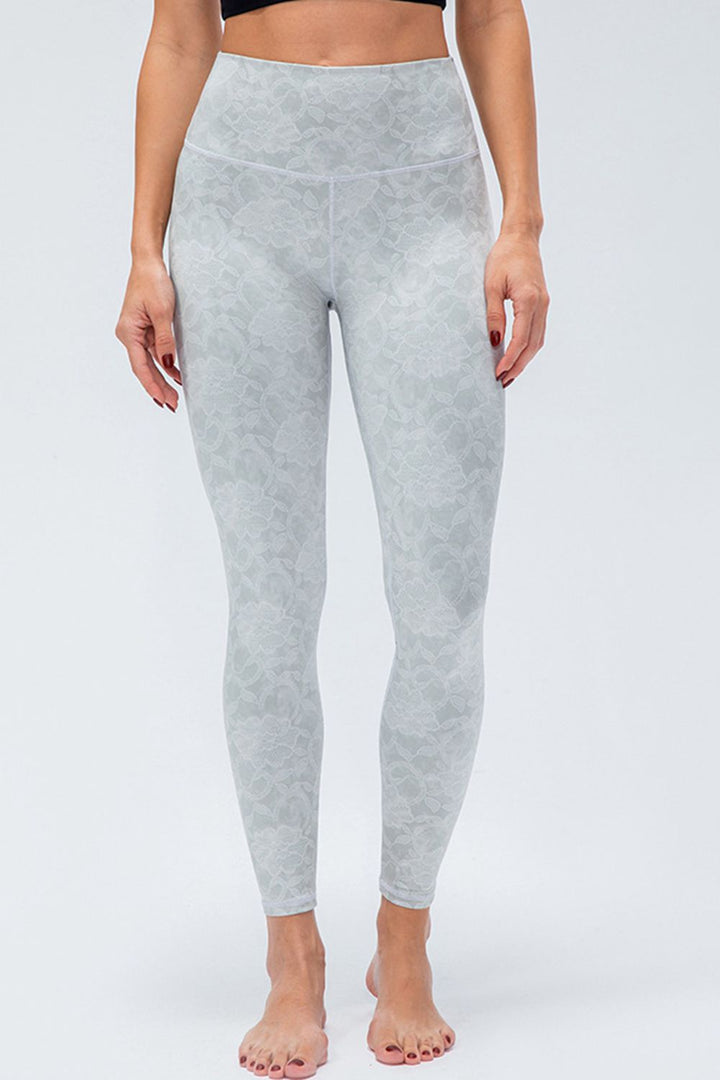 Ivory Wide waistband high-rise full-length active leggings