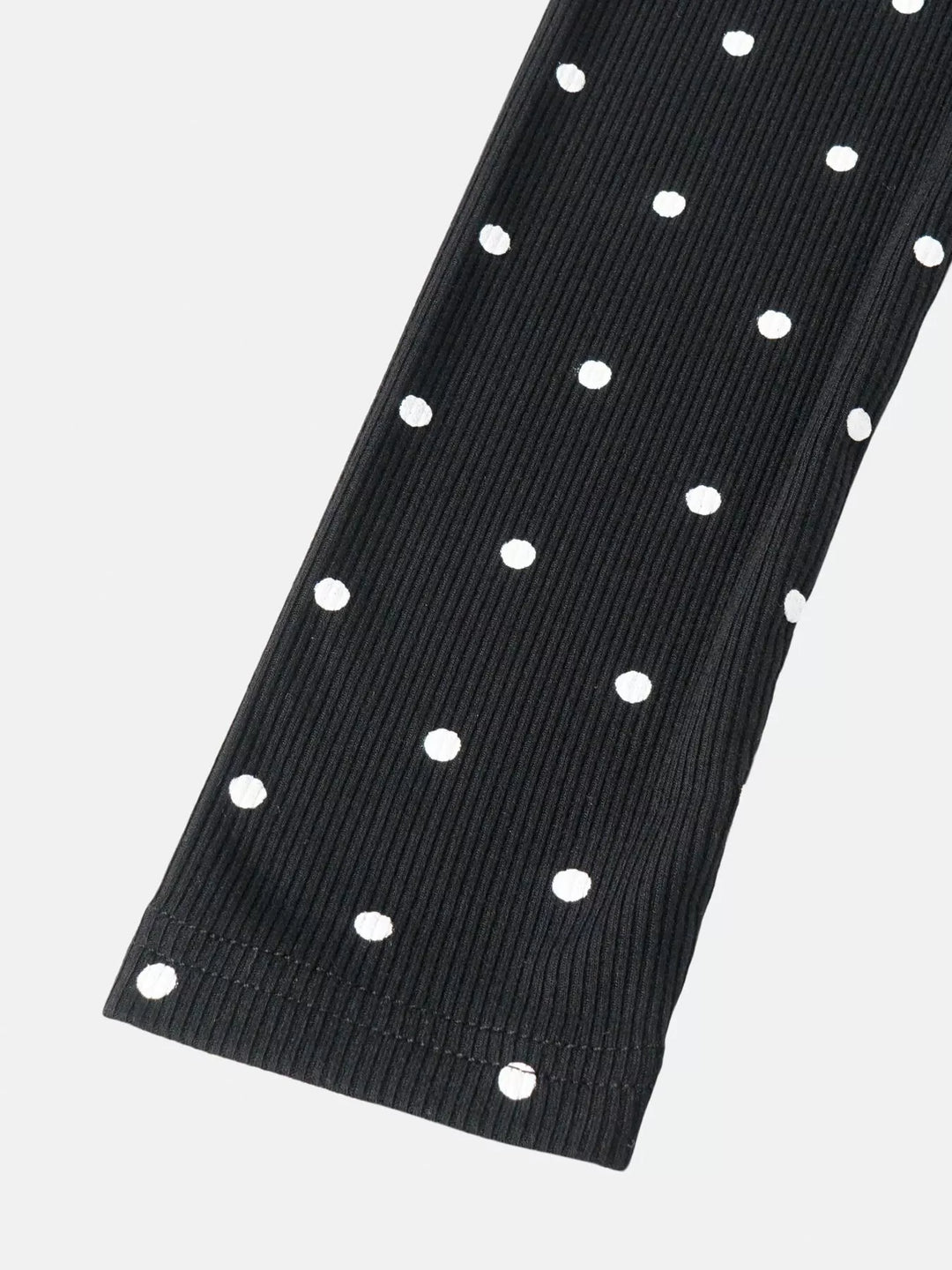 Polka dot ribbed knit button-down cardigan