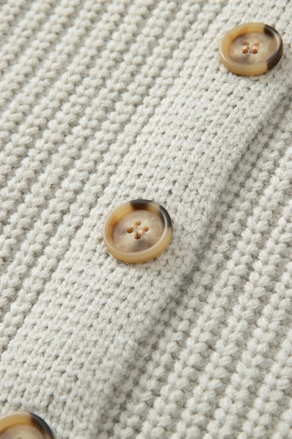 Chunky ribbed knit button-down cardigan