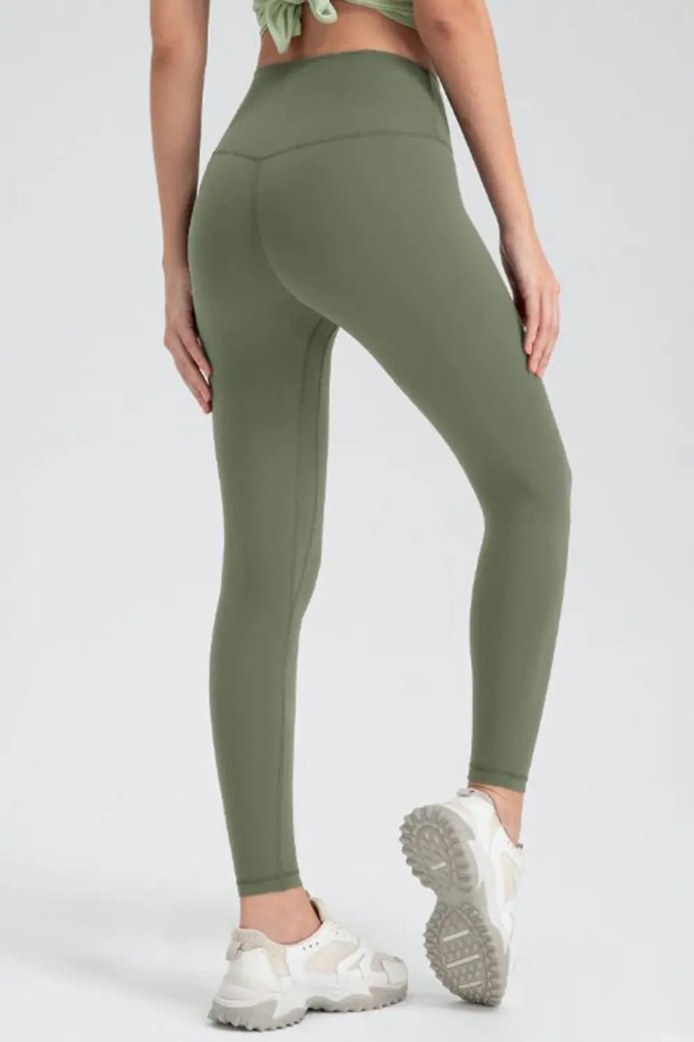 Wide waistband high-rise workout leggings
