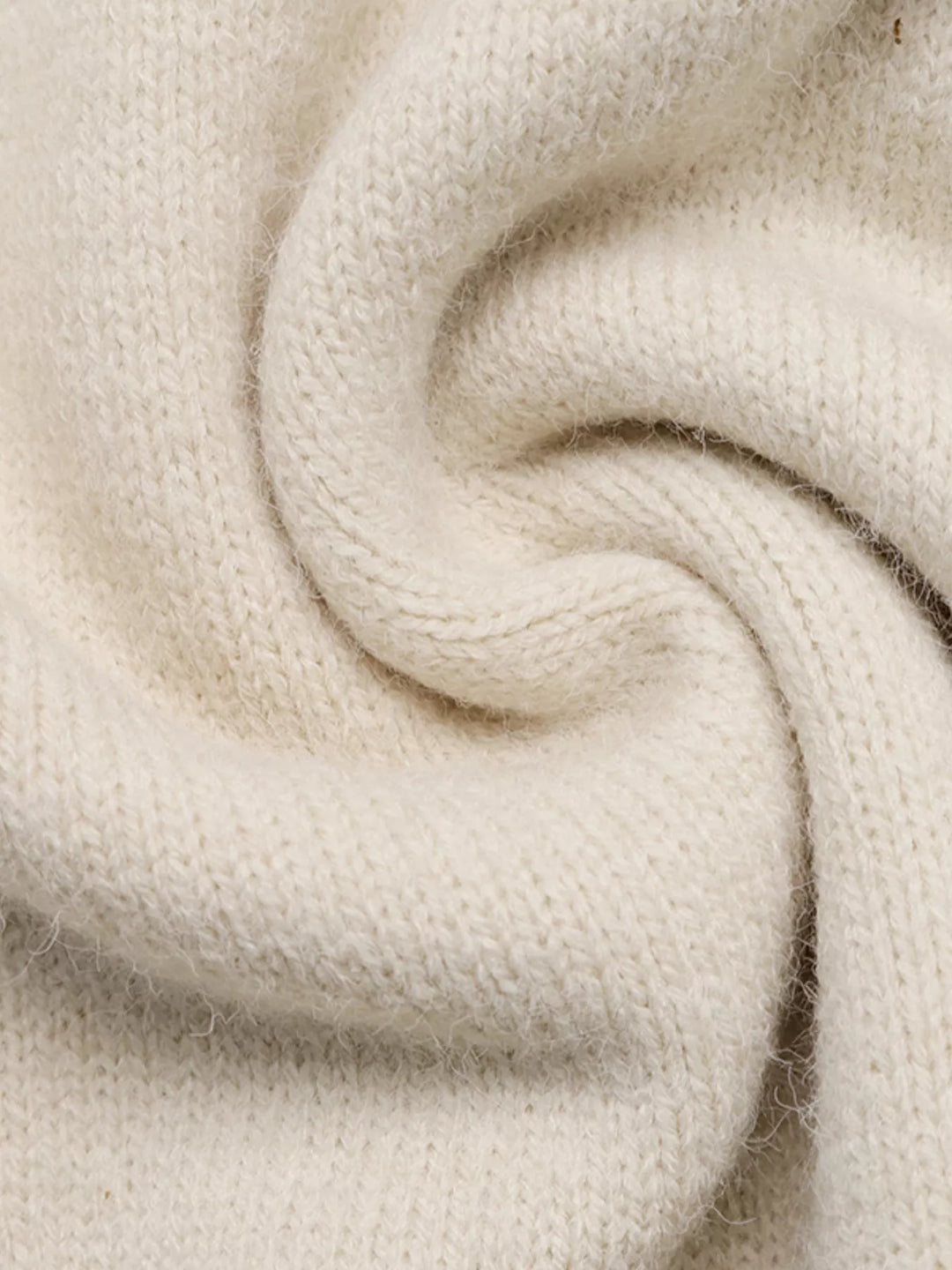 Lace trim crew neck knit sweater with ribbed cuffs