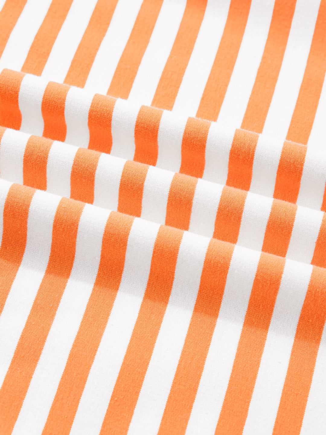 Striped exposed-seam 3/4 sleeve pullover top