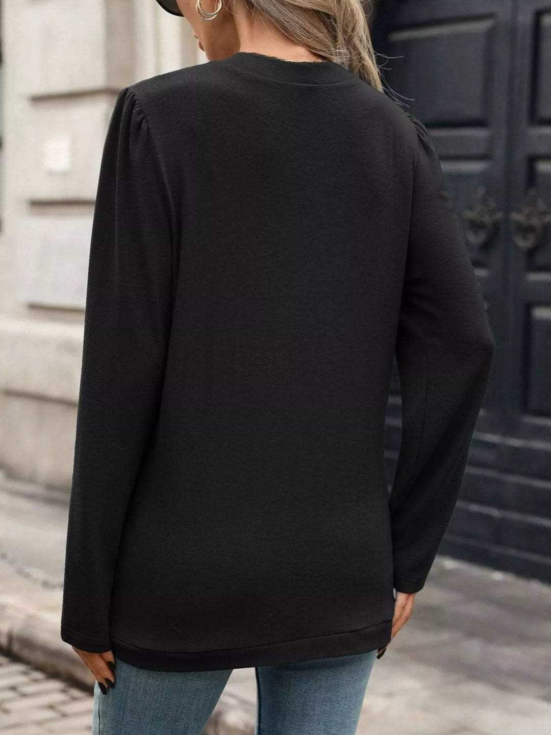 Open front collarless cardigan blazer with curved hem